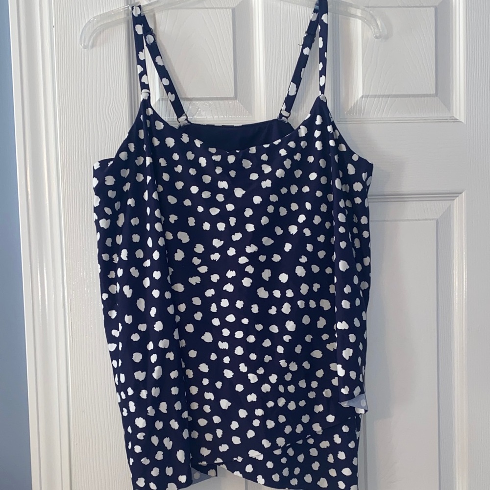 Island Escape Navy and White Swim tankini
